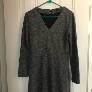 Madewell Gray Long-Sleeved Dress